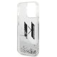 Apple iPhone 14 Pro Max 6.7\" Karl Lagerfeld Liquid Glitter Big KL Case Cover (KLHCP14XLBKLCS), Silver