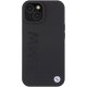 BMW iPhone 15 Plus vāciņš Leather Hot Stamp, melns