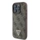 Guess ādas metāla logo Strass Crossbody futrālis iPhone 16 Pro - brūns | Leather Metal Case for brown