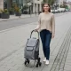 Iepirkumu ratiņi ar trīsriteņu sistēmu 33L ModernHome senioriem, pelēki