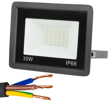Светодиодный прожектор LED 30W 6000K IP66, черный