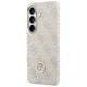 Чехол Guess 4G Rhinestone Round Logo MagSafe для Samsung Galaxy S26, розовый
