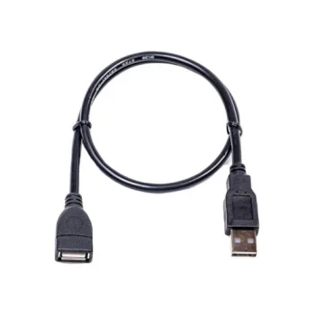 USB 2.0 pagarināšanas kabelis USB-A (M) - USB-A (F), 0.5m, melns