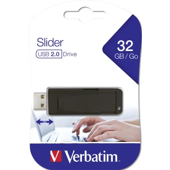 USB-флешка Verbatim Store 'n' Go Slider 32 ГБ USB 2.0, черная