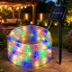 Saules bateriju LED dārza virtene 7m, 50 LED, daudzkrāsaina, 8 režīmi