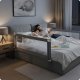 Nukido Toddler Bed Rail Guard 180 cm Safety Barrier for Kids, Gray