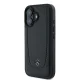 Mercedes iPhone 16 vāciņš Leather Urban, melns