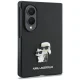 Karl Lagerfeld Saffiano Karl&Choupette Pin vāciņš Samsung Galaxy Z Flip7, melns