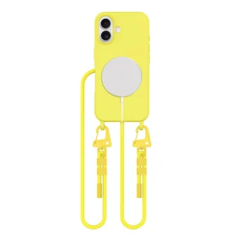 Чехол Tech-Protect для iPhone 16 MagNecklace MagSafe со шнурком, желтый