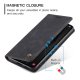 Samsung Galaxy A55 ( SM-A556B/DS ) CASEME Wallet Magnetic Leather Case Cover, Black | Telefona Vāciņš Maciņš...
