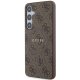 Guess Samsung Galaxy S24+ Case 4G Collection Leather Metal Logo MagSafe, Brown