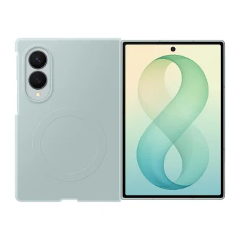 Samsung Silicone Magnet vāciņš Galaxy Z Fold 8 ar 2 aizsargplēvēm, zaļš