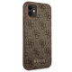 Чехол Guess 4G Metal Gold Logo для iPhone 11 / XR, коричневый