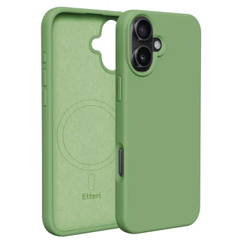 Etteri Silicone Mag vāciņš iPhone 16 6.1" gaiši zaļš