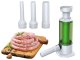Rokas desu pildītājs ar 4 uzgaļiem, vertikālu lāpstiņu mašīnu | Hand sausage stuffer with tips vertical...