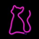 Forever Light LED neons Kaķis, rozā (USB / baterijas)