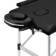 Balance Portable Massage Table Aluminum 2 Section Folding Bed, Black