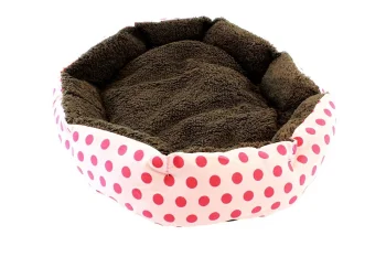 Gulta Dīvāns Guļvieta Kaķim Sunim Dzīvniekam - 35x37cm, Rozā | Pet Bed Sofa Sleeping Place for Cat Dog