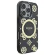 Guess iPhone 16 Pro Case IML Peony On 4G Background MagSafe, Black