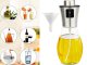 Tvertne, smidzinātājs, dozators eļļai, etiķim un mērcēm + piltuve, 200 ml | Oil Vinegar Sauce Sprayer Dispenser...