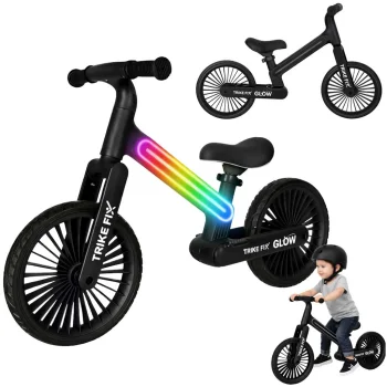 Беговел Trike Fix Glow LED, черный