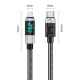 Orico LDC2L USB-C uz Lightning PD kabelis 29W ar LED displeju 1.5m - melns