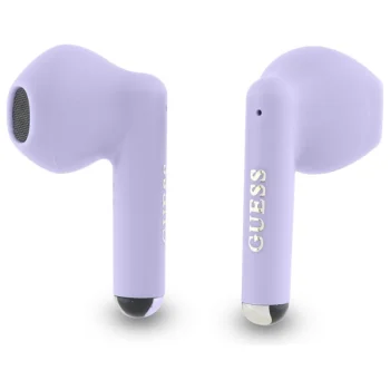 Guess GUTWSJ14ESGU Printed Classic Logo TWS Bluetooth In-Ear Headphones with Case, Purple