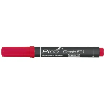 Pica permanentais marķieris 521, ar slīpo galu, 2-6 mm, sarkans