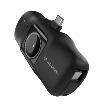 Мини внешний аккумулятор Wozinsky WF16-YCS 5000mAh 15W с зарядкой для Apple Watch,...