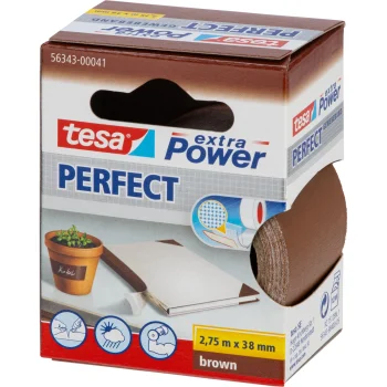 Auduma līmlente Tesa extra Power Perfect, 2,75 m x 38 mm, brūna, 56343