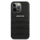 Apple iPhone 13 Pro Max 6.7\'\' AMG Leather Debossed Lines Case Cover (AMHCP13XGSEBK), Black