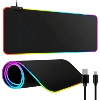 Игровой коврик для мыши с RGB подсветкой XXL 90x40 см