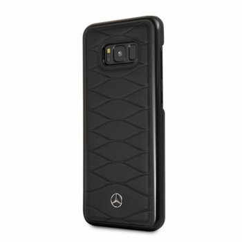 Чехол Mercedes Pattern Line из натуральной кожи для Samsung Galaxy S8 Plus черный