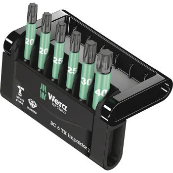 Screwdriver bit set Wera Bit-Check 6 TX Impaktor 1, 6 pcs