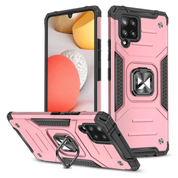 Бронированный чехол Wozinsky Ring Armor для Samsung Galaxy A42 5G с кольцом, розовый