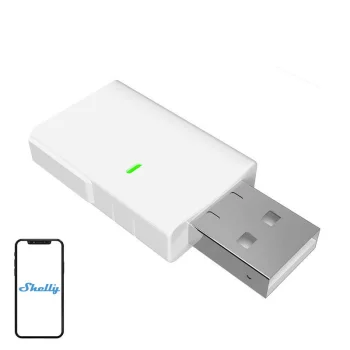 Shelly BLU Gateway viedā mājas vārteja, WiFi/Bluetooth (USB-A), balta