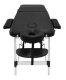 4FIZJO Foldable Aluminum Massage Table with Adjustable Top, 3 Sections, Black