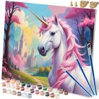 Massido Paint by Numbers Unicorn Canvas 40x50 cm - DIY Art Kit for Adults