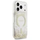 Чехол Guess Resin Bottom Glitter MagSafe для iPhone 17 Pro, Золотой