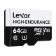 Atmiņas karte Lexar High-Endurance microSDXC 64GB (LMSHGED064G-BCNNG)