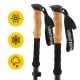 Треккинговые палки MOUNTAIN GOAT ACTIVE из карбона 110-130 см, черные
