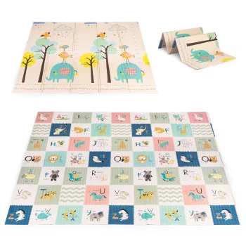 Двусторонний складной детский коврик из пены Ecotoys 200x180 см