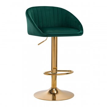 Grozāms bāra krēsls ar regulējamu augstumu QS-B16G, Zaļš | Swivel Adjustable Height Bar Counter Stool Chair