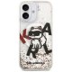 Karl Lagerfeld Liquid Glitter Choupette Logo MagSafe Phone Case Cover iPhone 17 - Clear
