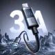 Кабель Joyroom S-A16 Pro USB-A - Lightning с дисплеем 3A 1.2м, черный