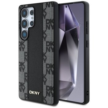 Чехол DKNY Leather Checkered MagSafe для Samsung Galaxy S25 Ultra Black