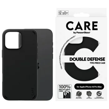 Чехол PanzerGlass для iPhone 16 Pro CARE Feature Double Defense, черный