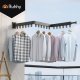 Ruhhy 26342 Wall-Mounted Folding Clothes Drying Rack and Hanger, Black