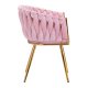 Ergonomic Velvet Salon Chair 4Rico QS-GW06G, Pink