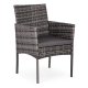Polyrattan Garden Furniture Set MultiGarden 2 Chairs and Table, Grey